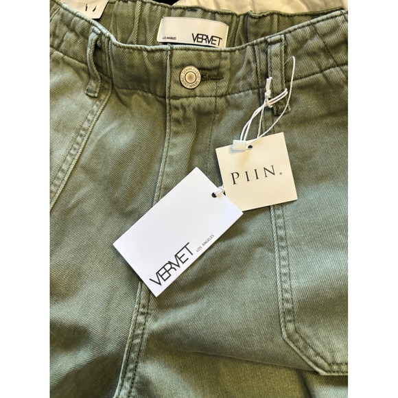 Vervet Utility Joggers Womens 29 Olive Green NEW High Rise Cargo Pants V2017-D - Picture 5 of 7